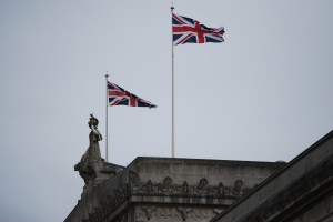 The Union Flag flying from Parliament Buildings, Belfast