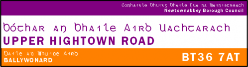 Suggestion for Roadsign in Newtownabbey District