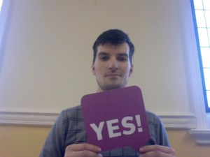 Michael Carchrie Campbell supports the Yes campaign for May 5th referendum