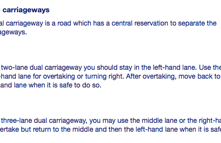 Highway Code for Northern Ireland Sections 137 & 138