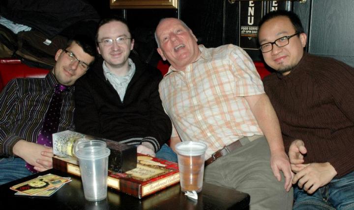 Jeff Dudgeon MBE, third from left
