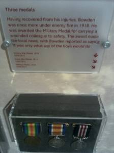 Victory War Medal, Great War Medal, Military Medal of Philip Sidney Bowden. Pic: Helen Weir. 