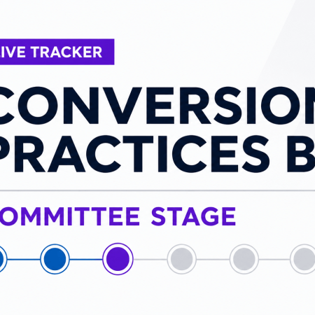 Gyronny Herald Live Tracker graphic showing the Conversion Practices Bill at Committee Stage.